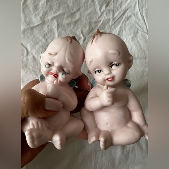 Vintage Porcelain Kewpie Dolls | Japan | Set Of 2 - Picture 2 of 7